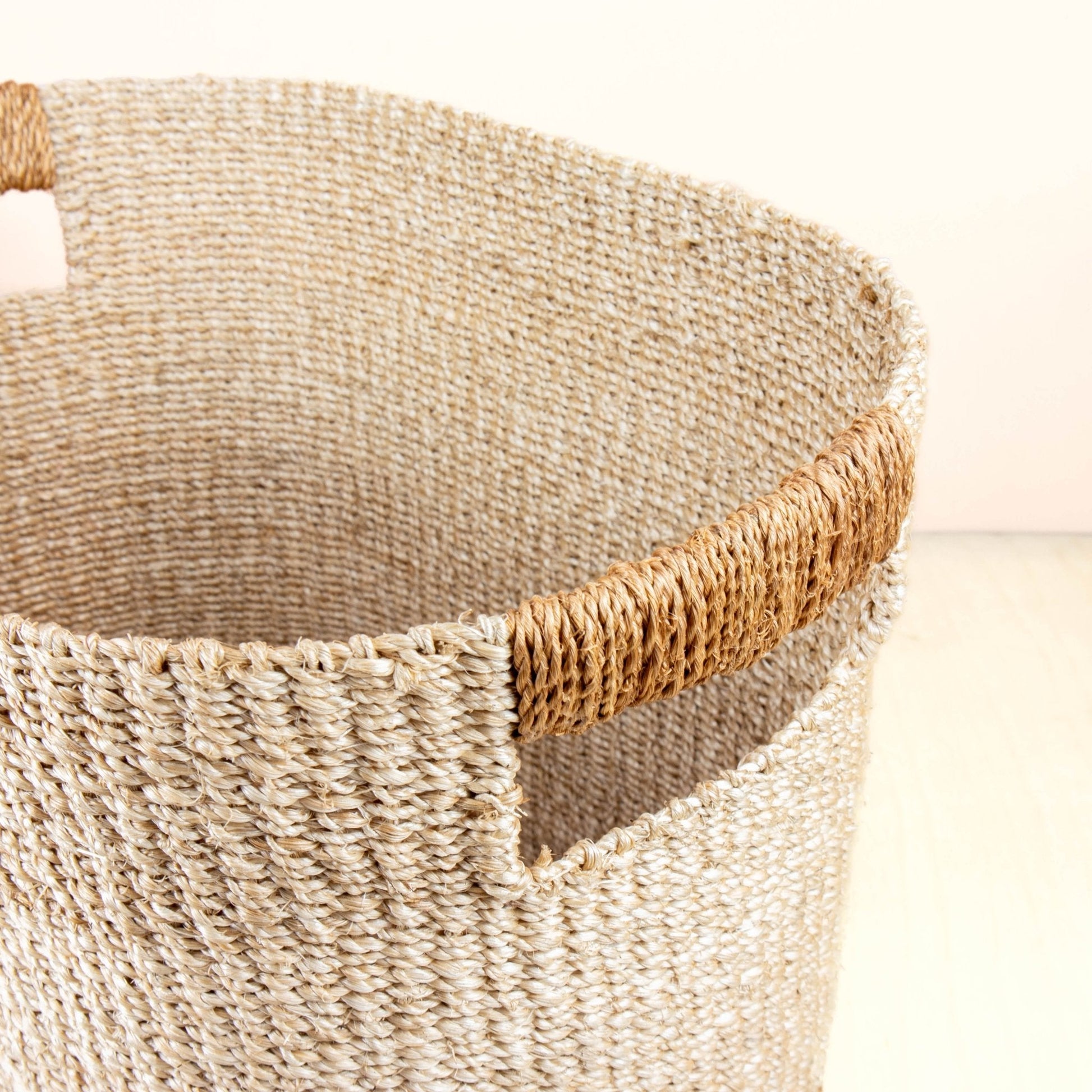 Baskets - Tan Oval Woven Baskets, set of 2 - Straw Baskets | LIKHÂ - LIKHÂ