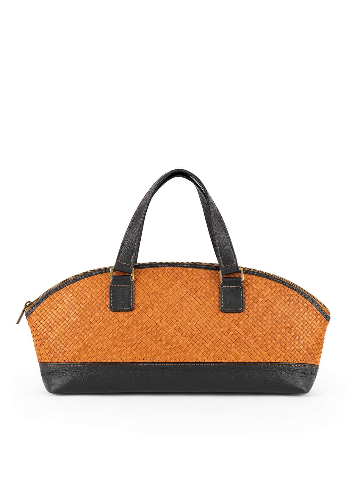 Satchel bowler bag spring collection model standing.