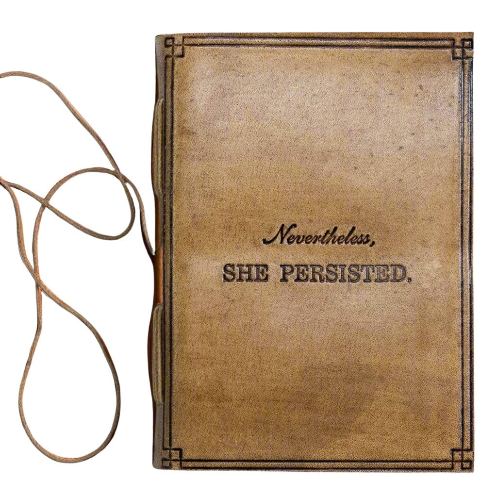 Soothi leather journal with motivational quote embossing – meaningful gift for women, mother, sister, writers and graduates
