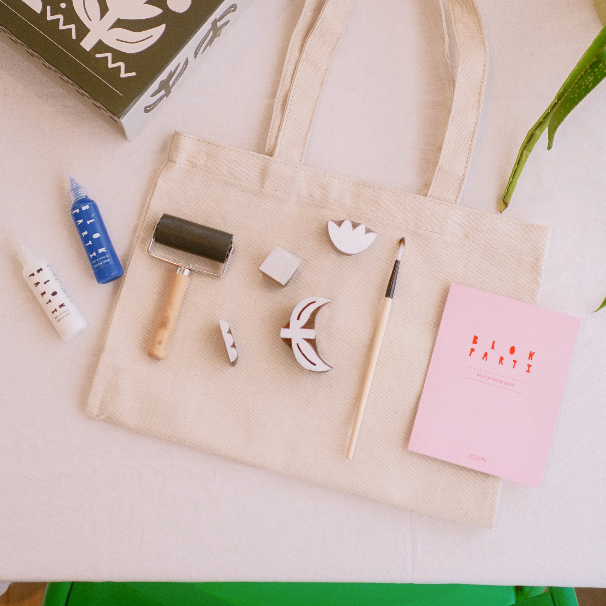 Block Printing Kit - Tulip Print Tote Bag - JOYN