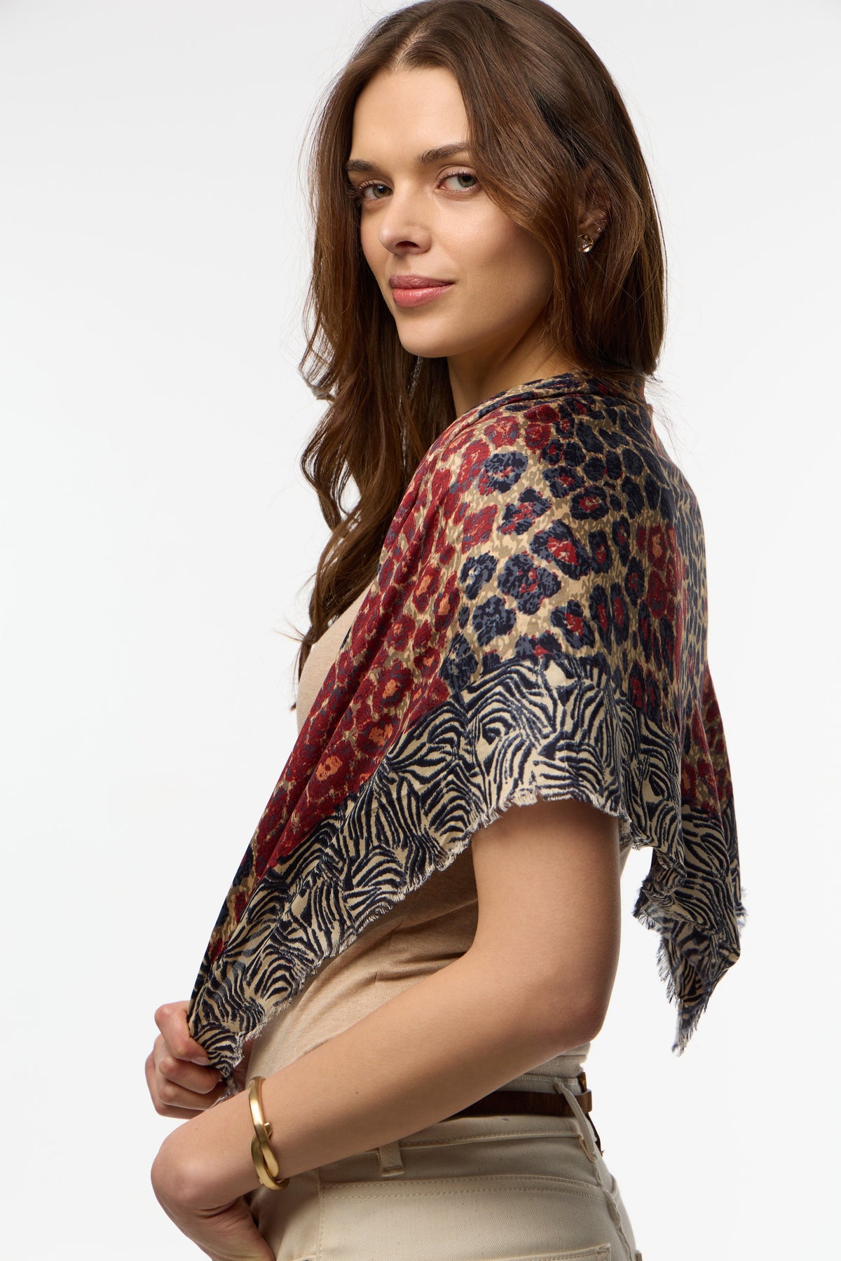 Mixed Animal Print Bandana - Multi