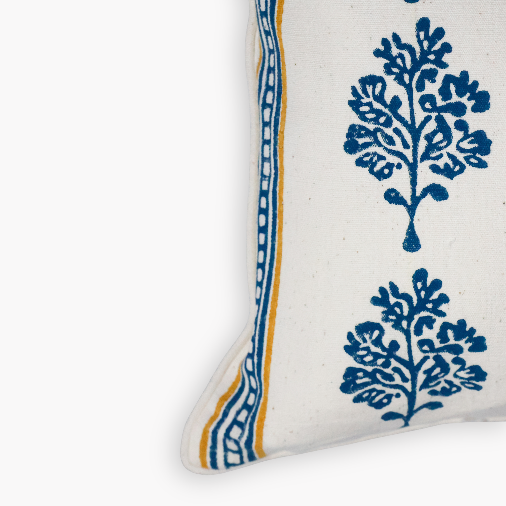 Sara Lumbar Throw Pillow Cover - Navy Blue