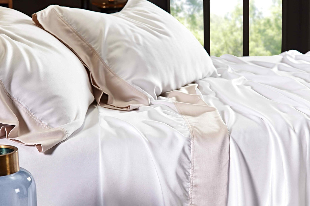 CSS-512-7284_4|Luxurious 100% Lyocell Tencel sheets, incredibly soft and breathable for ultimate comfort and sustainable bedding.