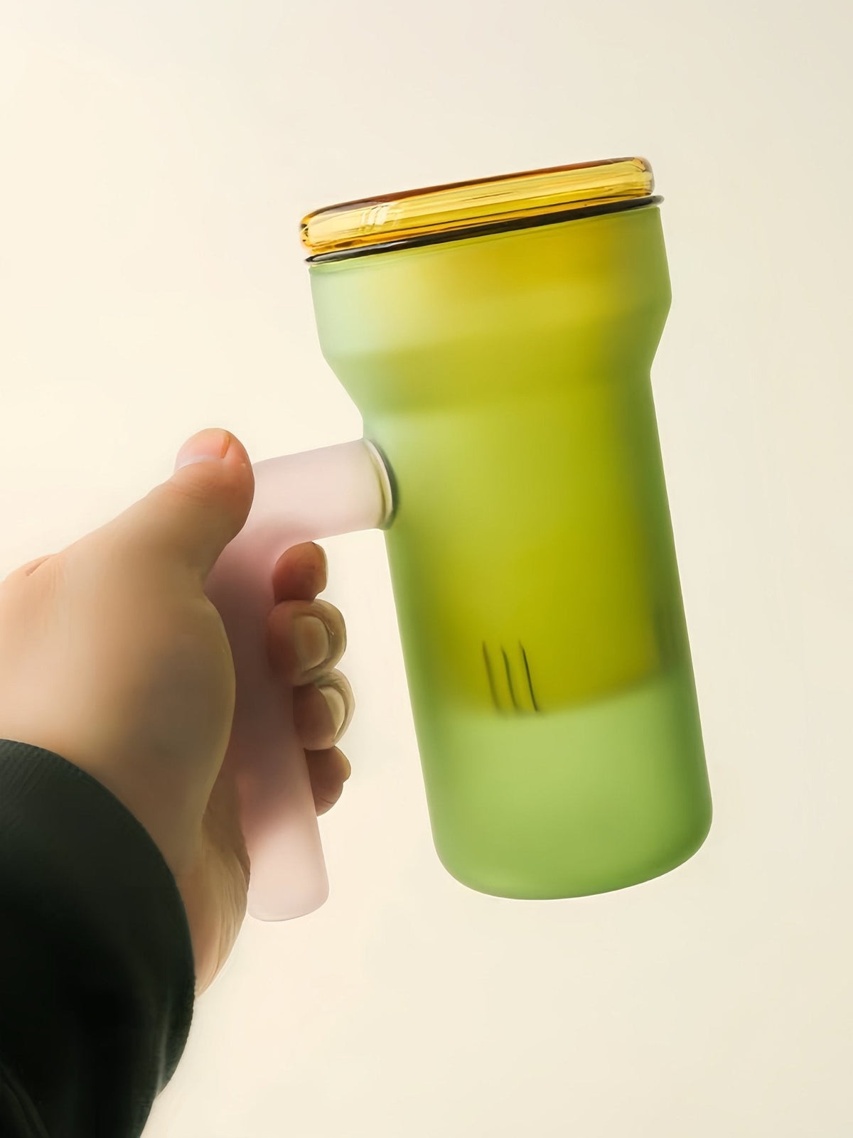 Color Play Lidded Glass Tea Infuser Mug – Cute Dopamine Loose Leaf Tea Cup for the Office, Dishwasher Safe -Mugs- Color Play Lidded Glass Tea Infuser Mug-green - INSPECIAL HOME