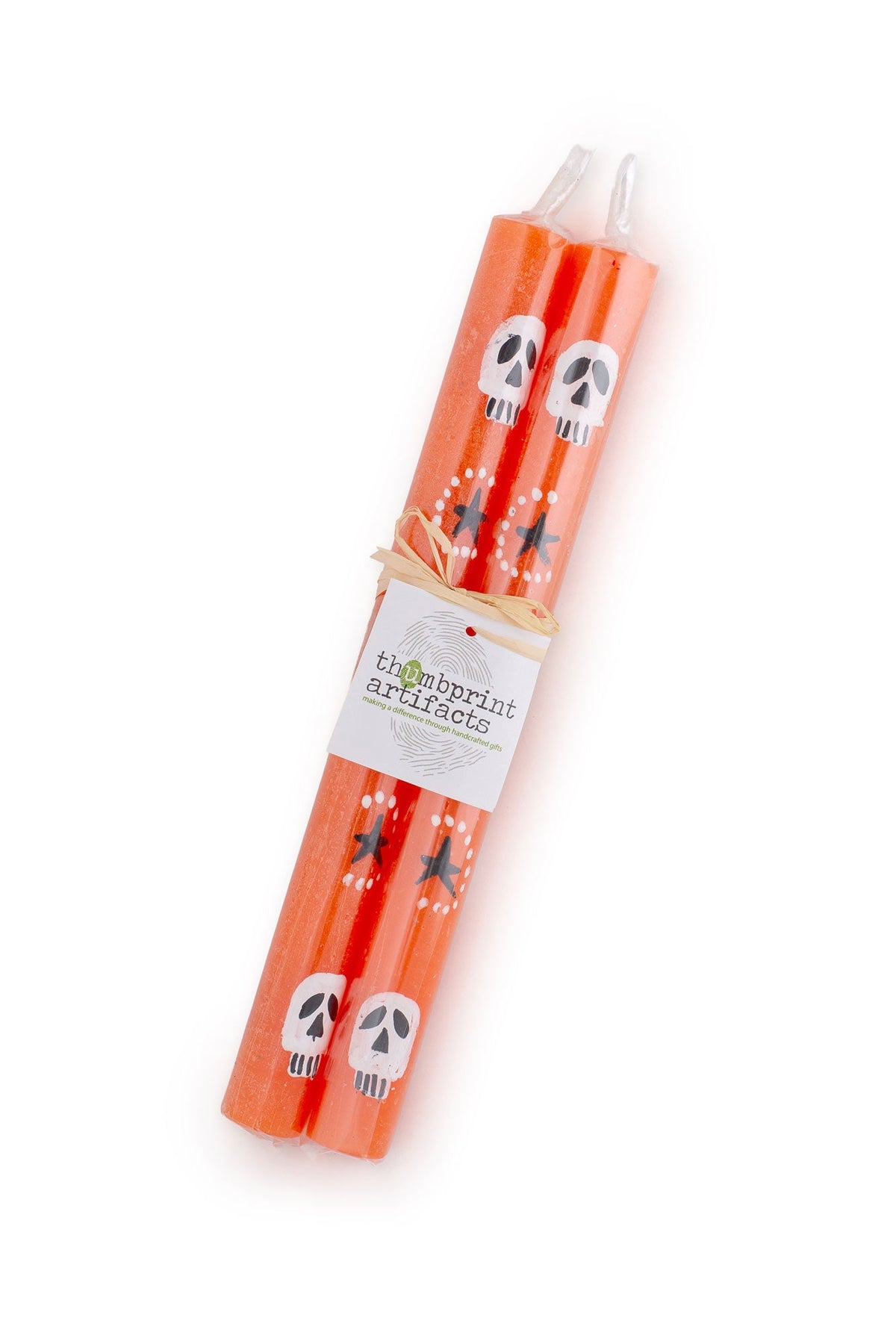 Halloween Candle - 9" Taper Pair - Skulls