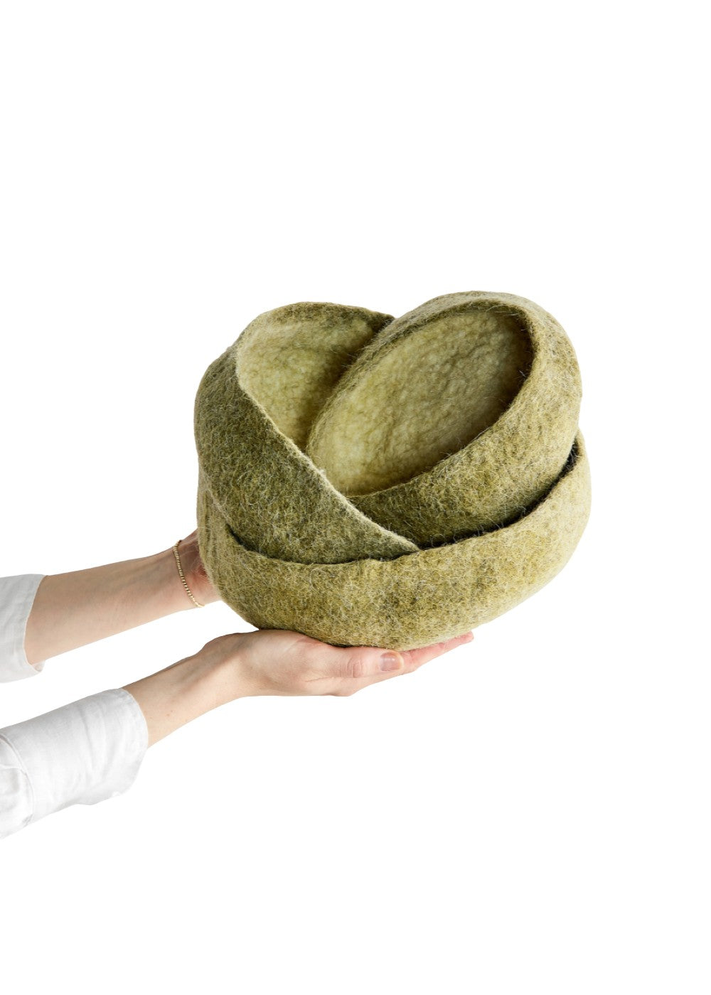 African decor  felt bowl set of 3 