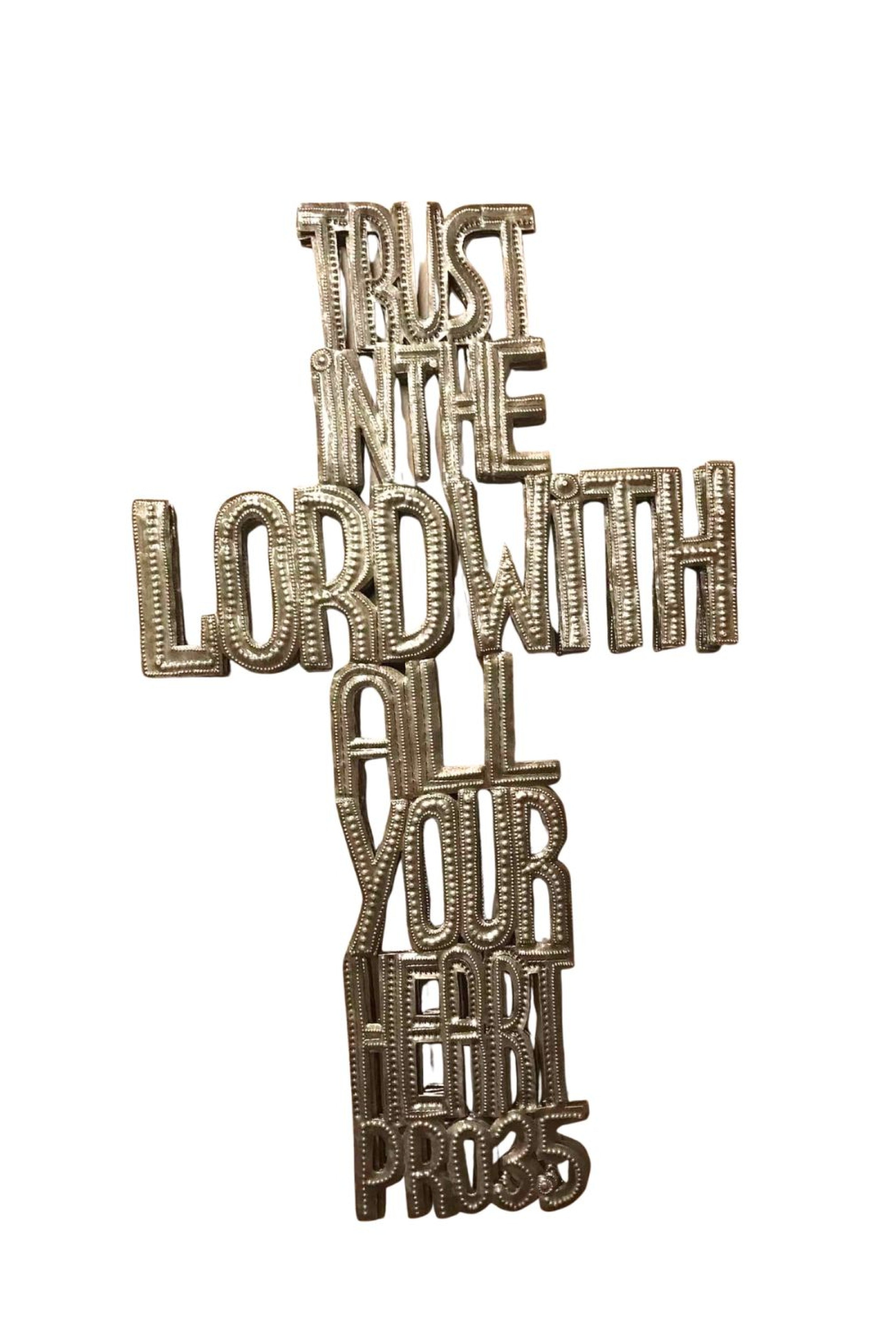 Trust in the Lord Metal Cross