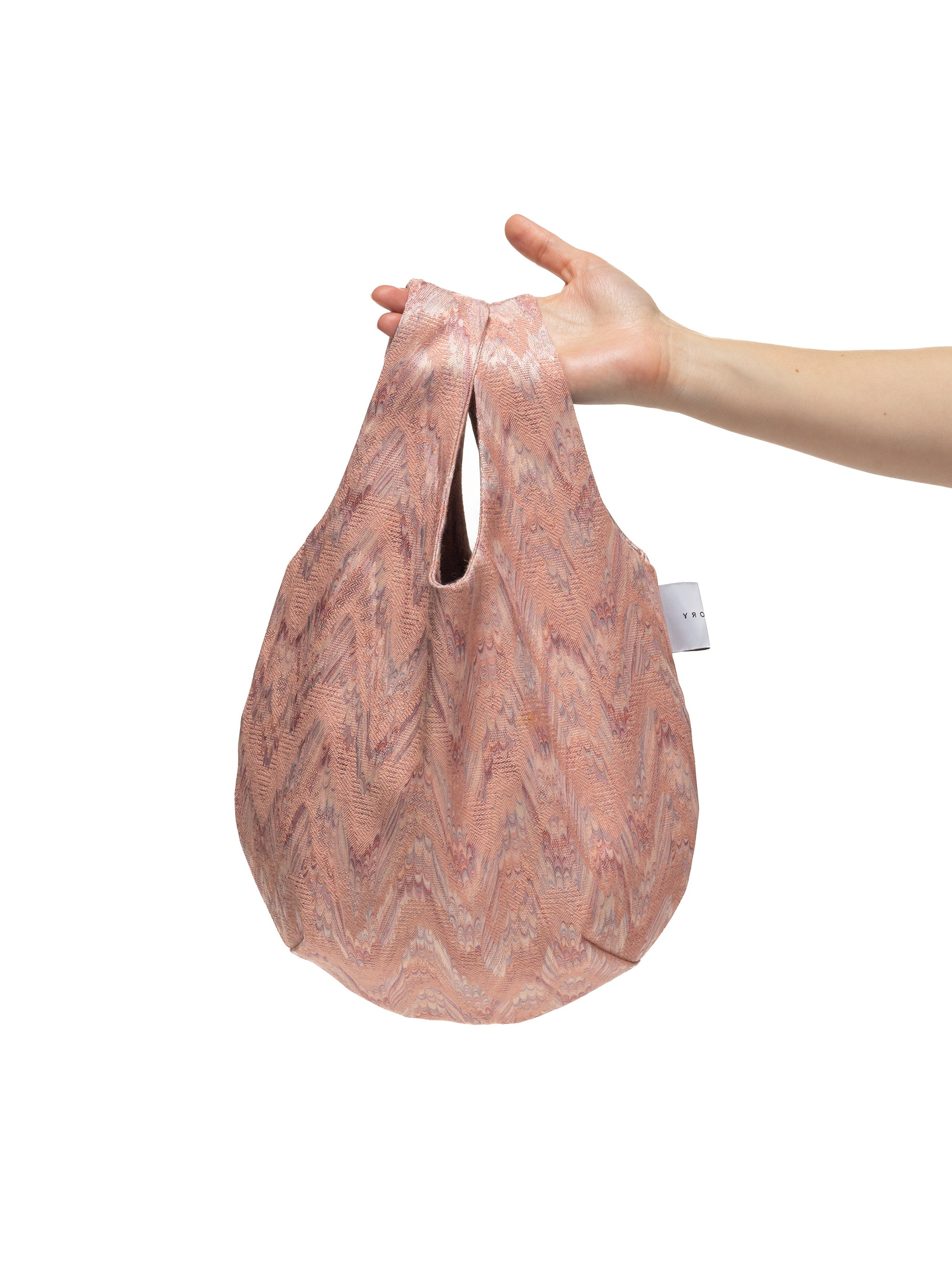 egg tote - vintage jacquard pink lumiere