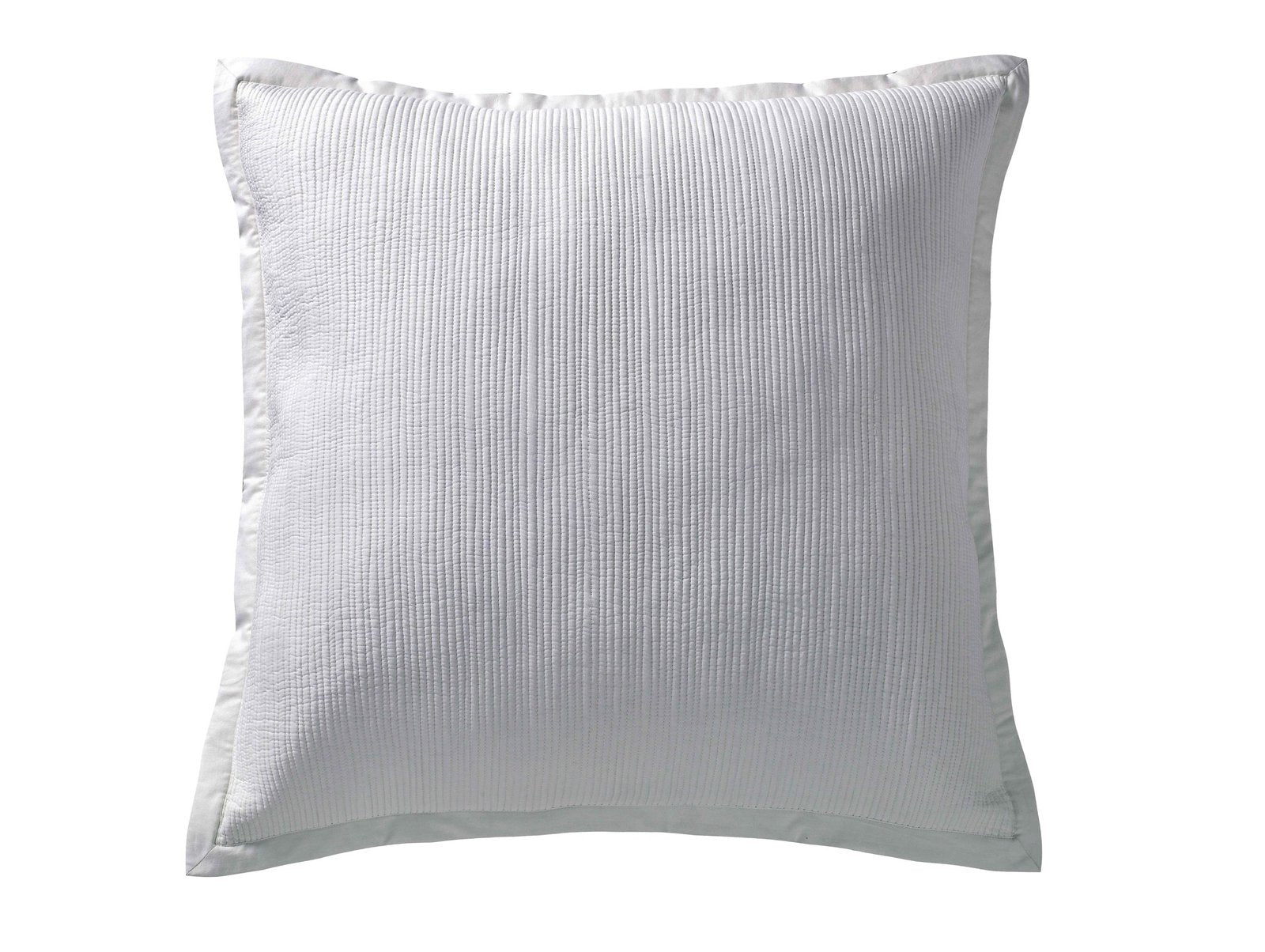 ES-158-2626-LOT1_1|Pure white coverlet pillow sham with subtle vertical rib texture. Crisp, clean design, lightweight and modern bedding accent.