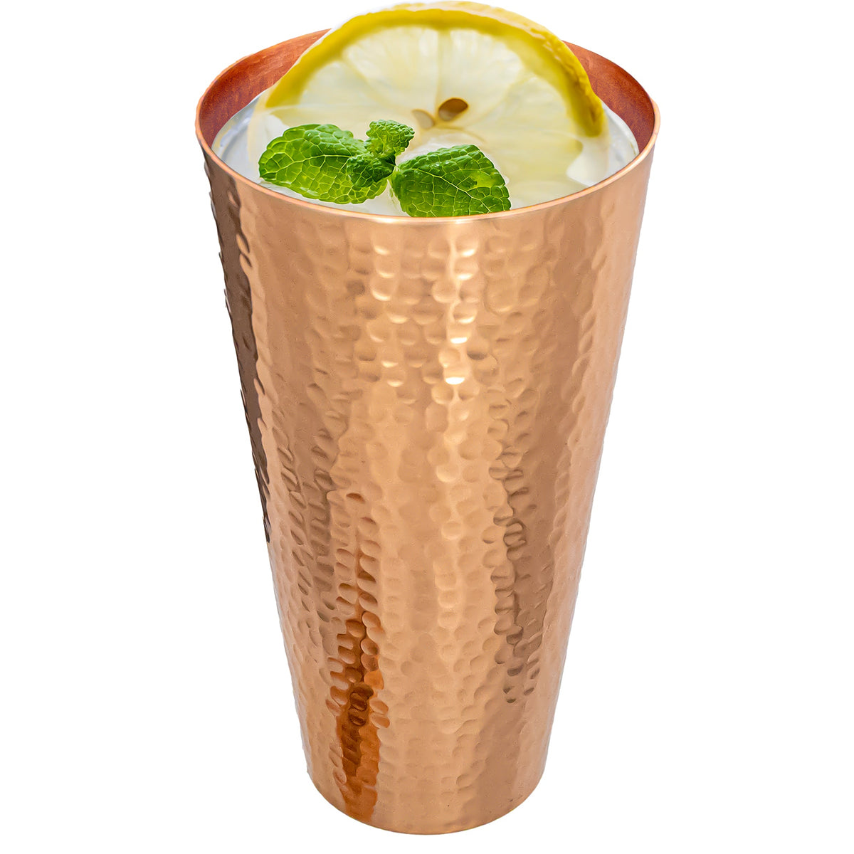 30 Ounce Hammered Copper Ice Tea Tumbler-Dining and Entertaining-[bar code]-Prince of Scots