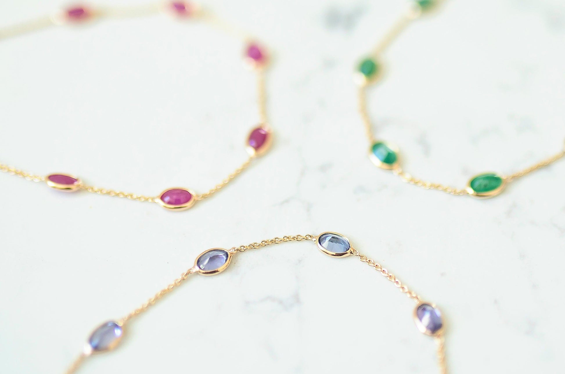 Emerald Spark (large) minimal everyday fine jewelry in solid gold and sterling 925 silver with natural gemstones.