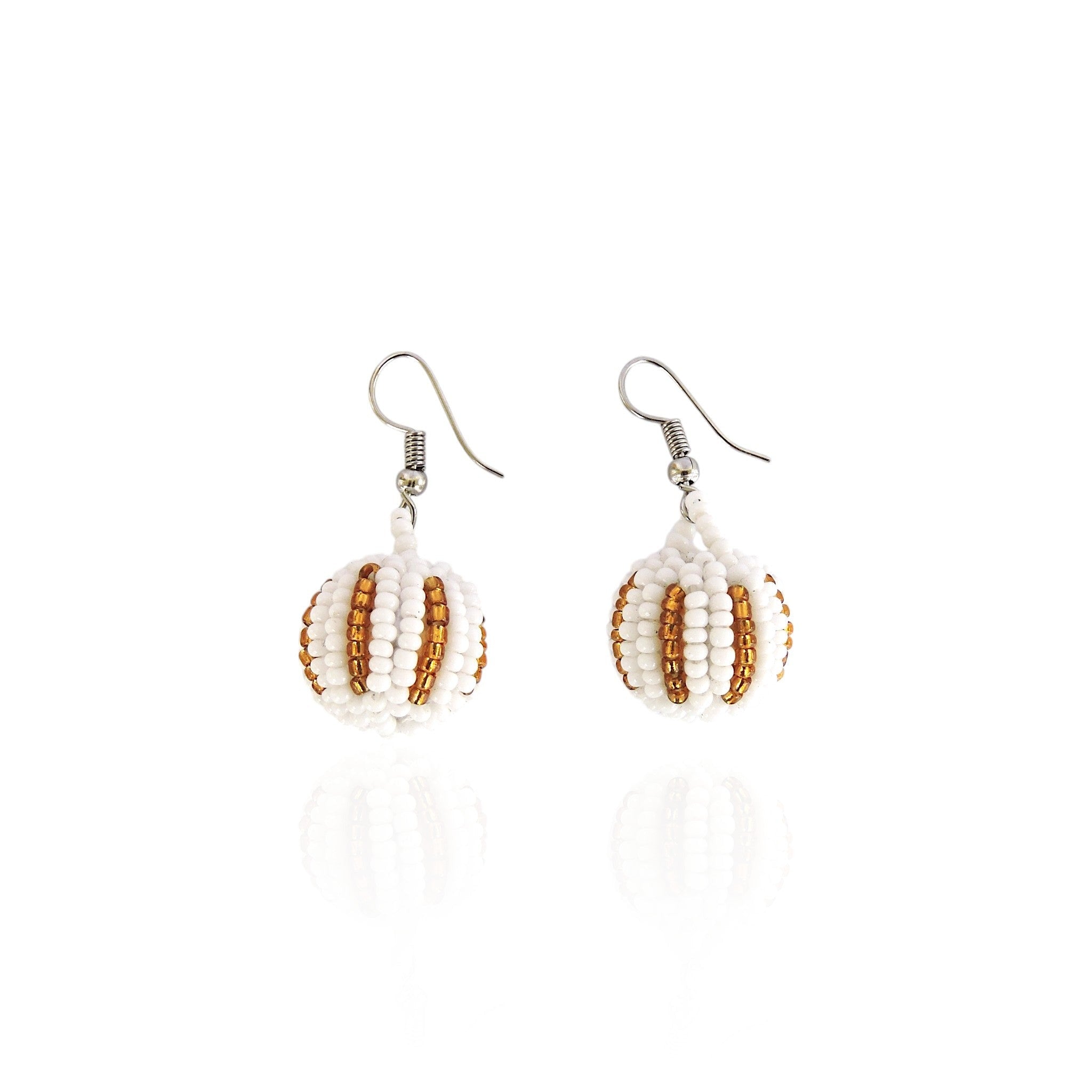 Chebet Mutai Dangle Ball Beaded Earrings
