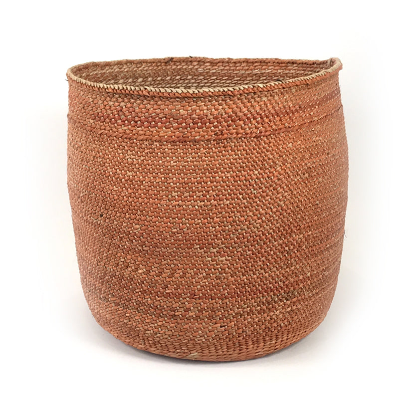 Extra large Iringa basket from Tanzania, auburn color