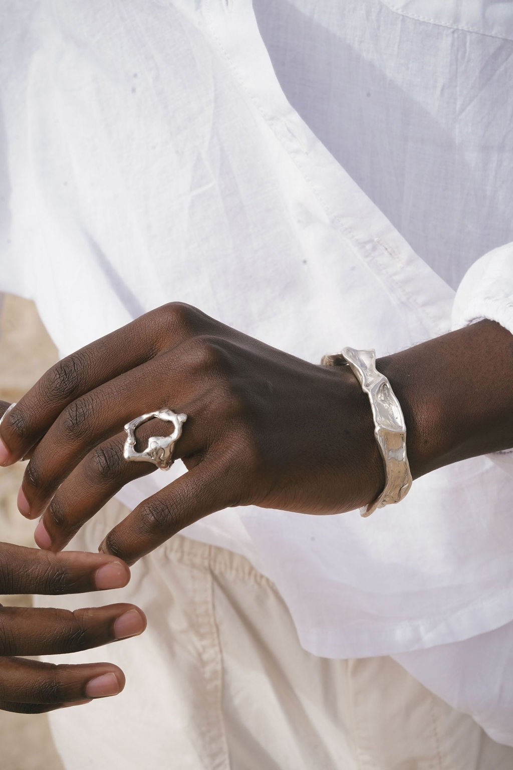 Nova Silver Cuff Bracelet - Dea Dia