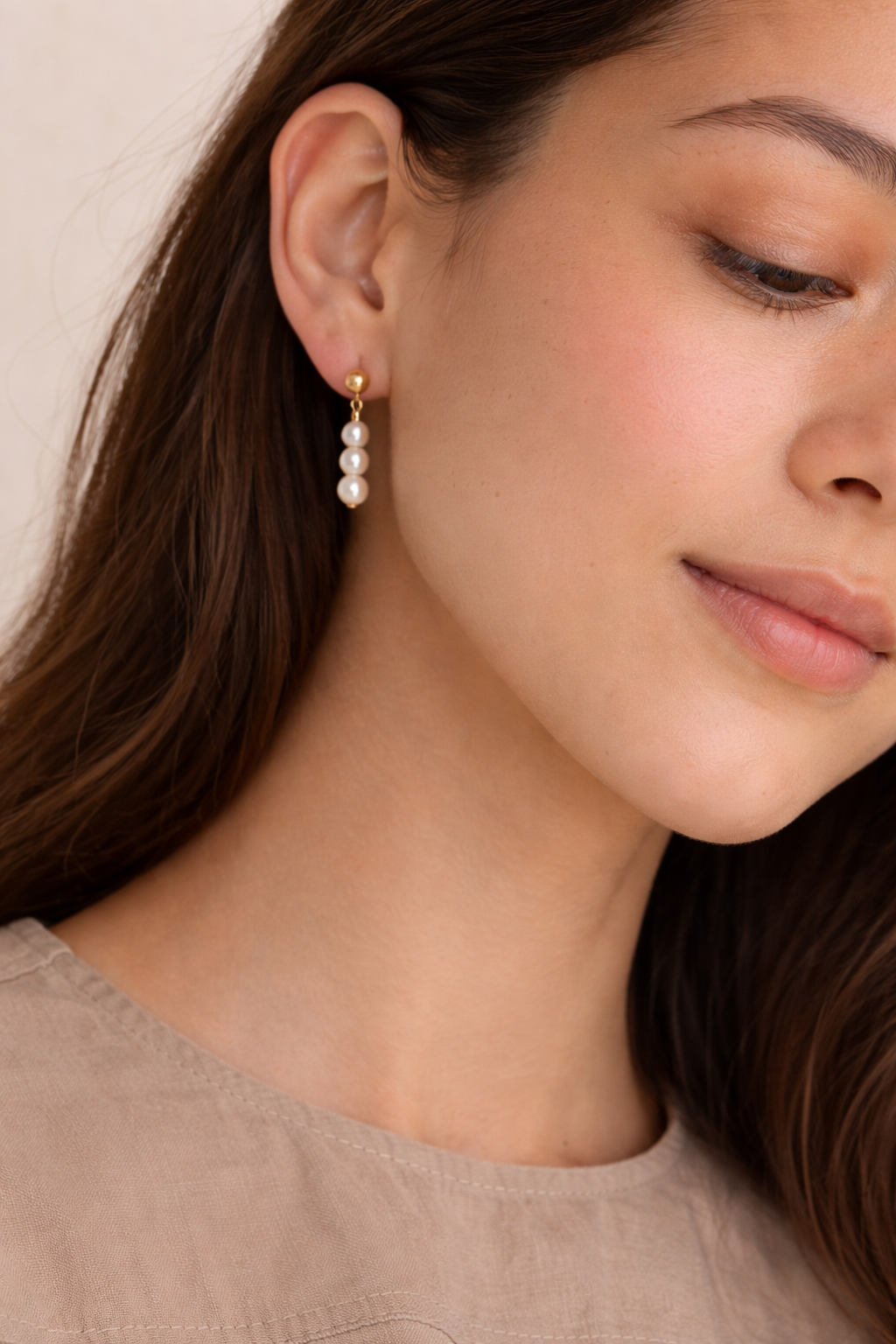 Pearl Trio Earrings | Gold Fill