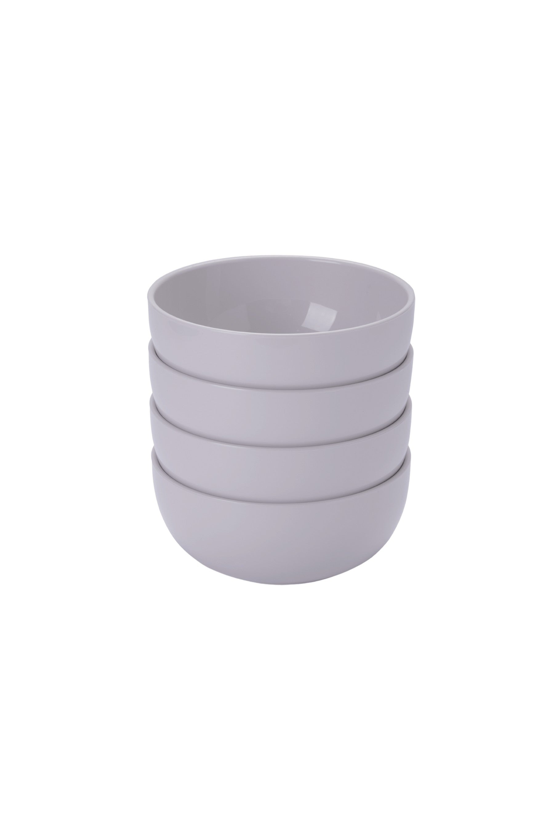Set of four non-toxic plant-based gray bowls