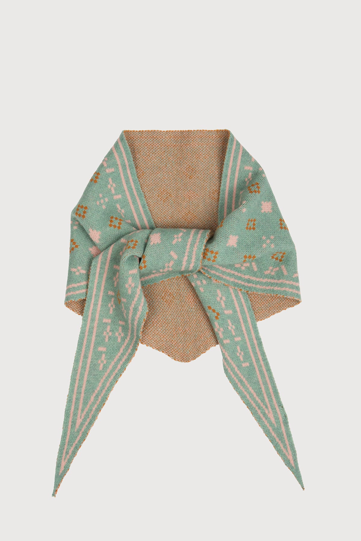 Foulard Knit Triangle Scarf - Light Blue