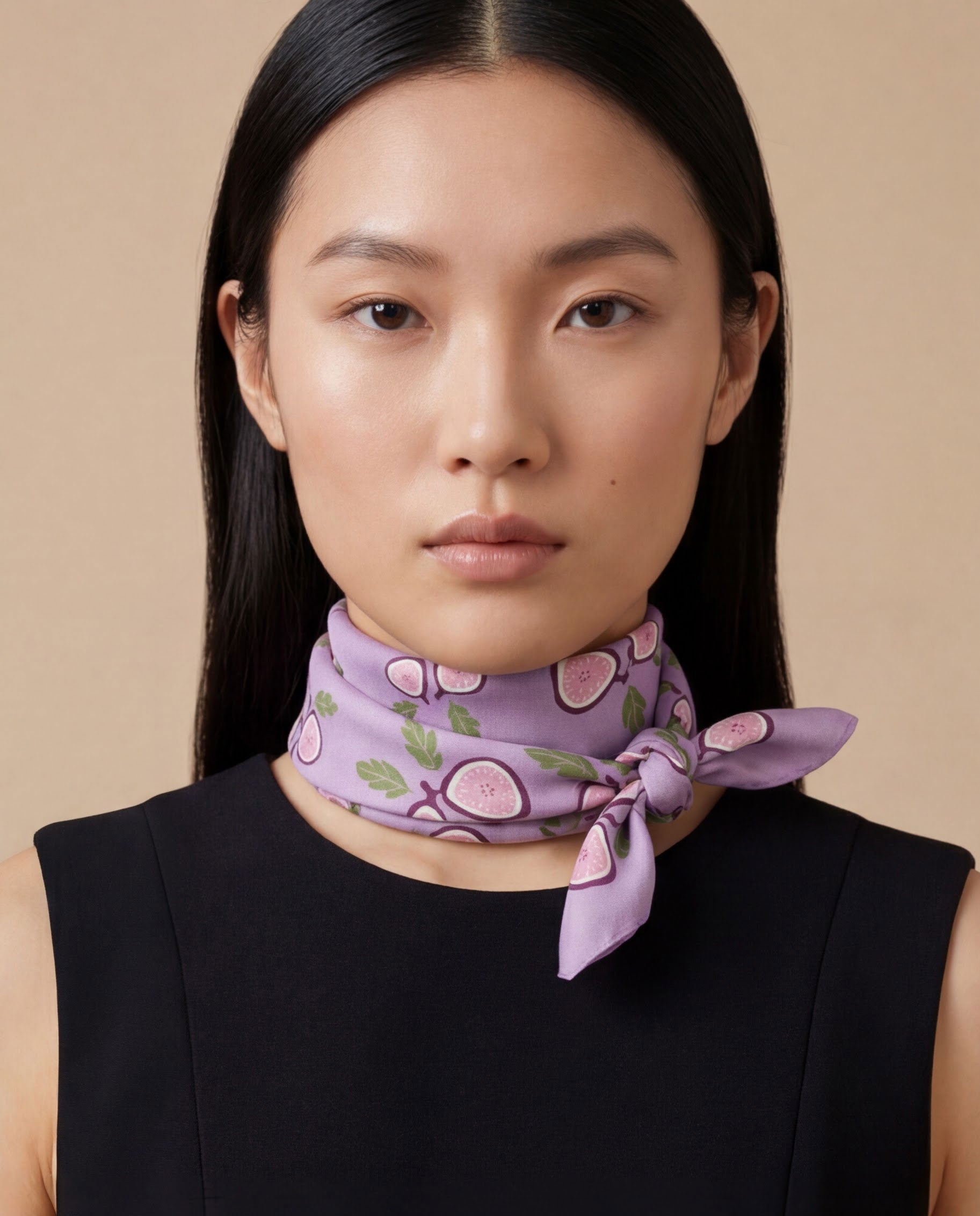 Fig Cotton Silk Bandana