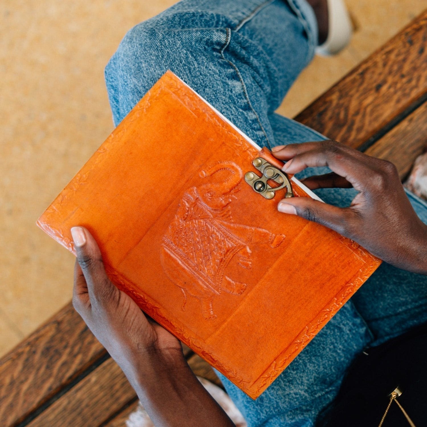 Leather Elephant Journal - Ten Thousand Villages