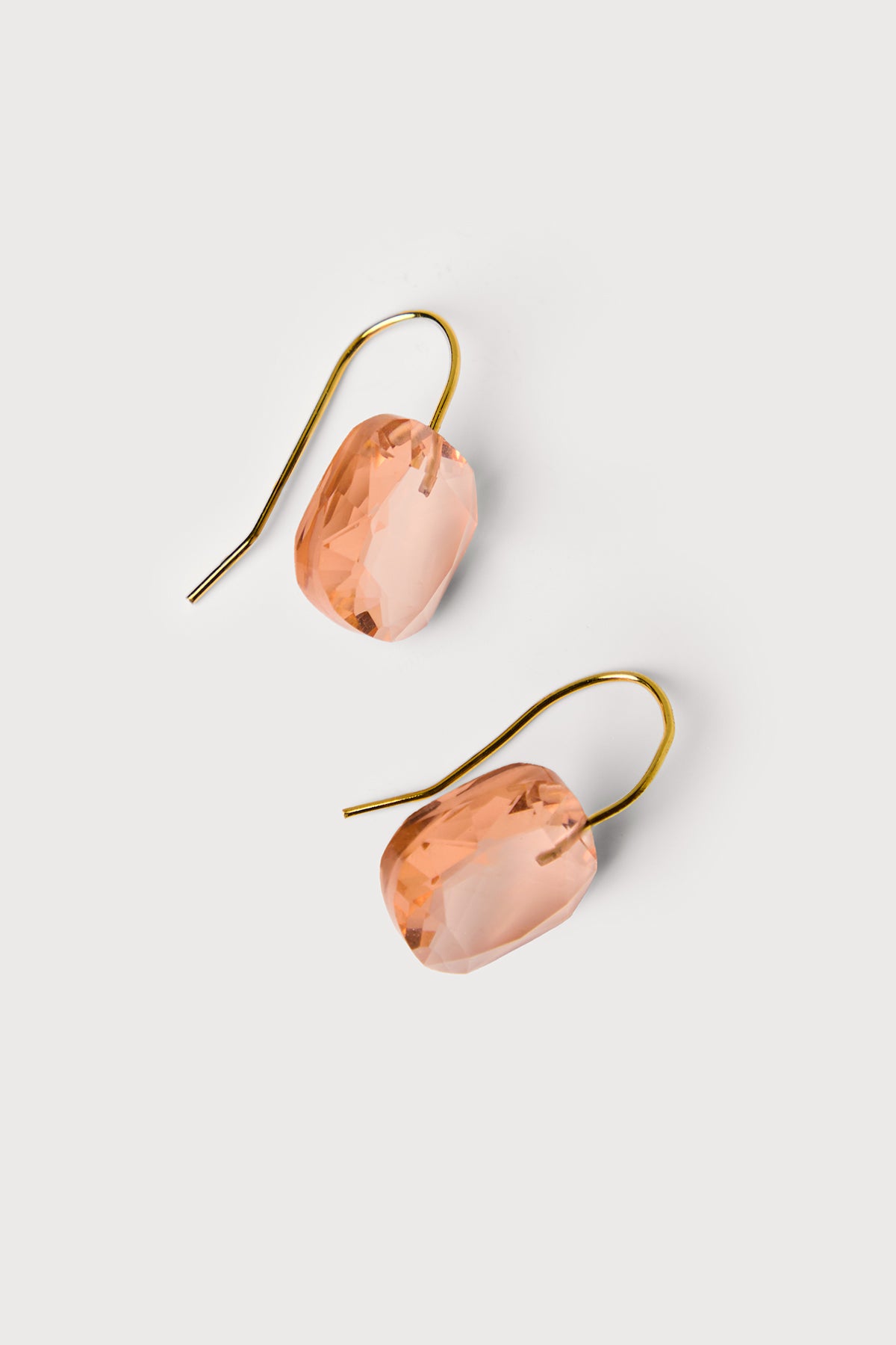 Floating Crystal Earring - Light Pink