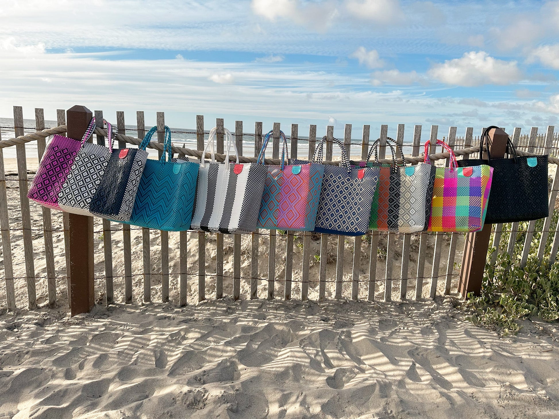 woven super tote collection, oversize tote bags in multiple colors
