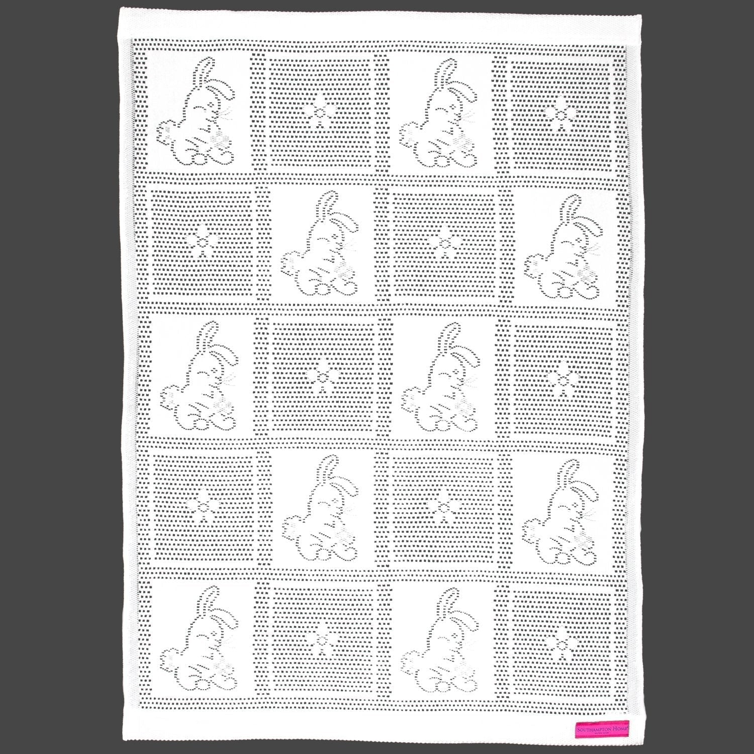 Southampton Home Lace Weave Bunny Baby Blanket ~ White ~-Gifts-00810032751319-{sku]-Prince of Scots