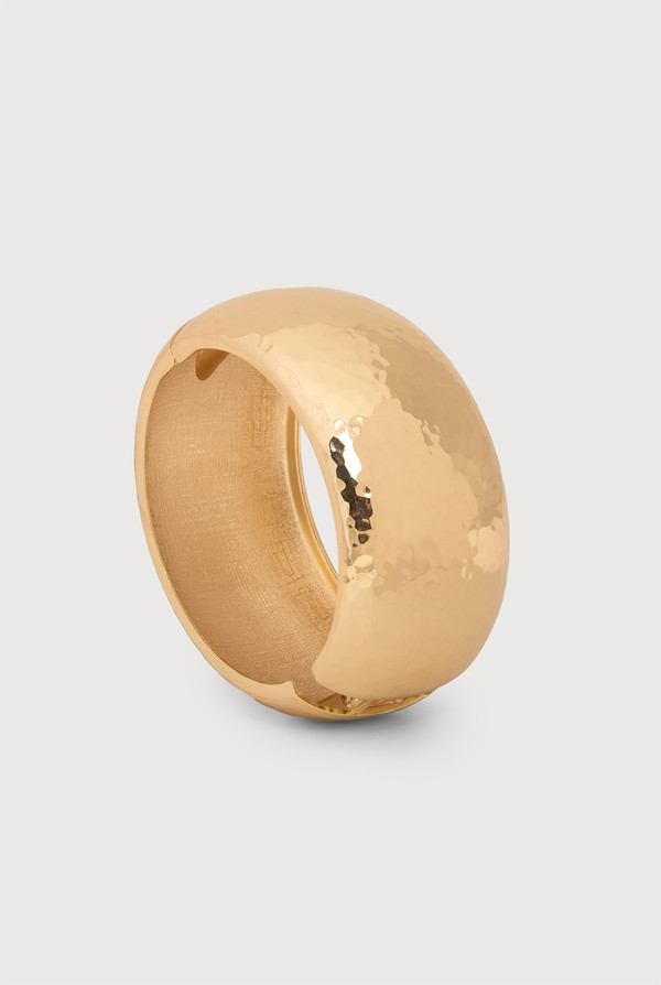 Hammered Metal Bracelet - Gold