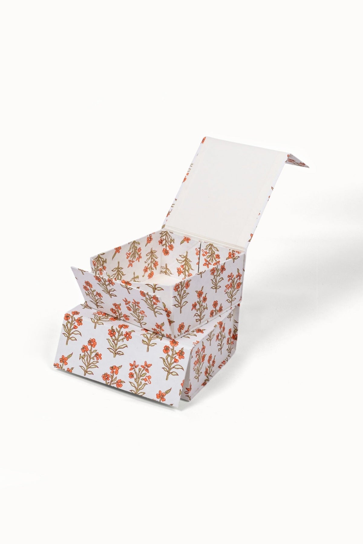 Leela Apricot decorative storage box open