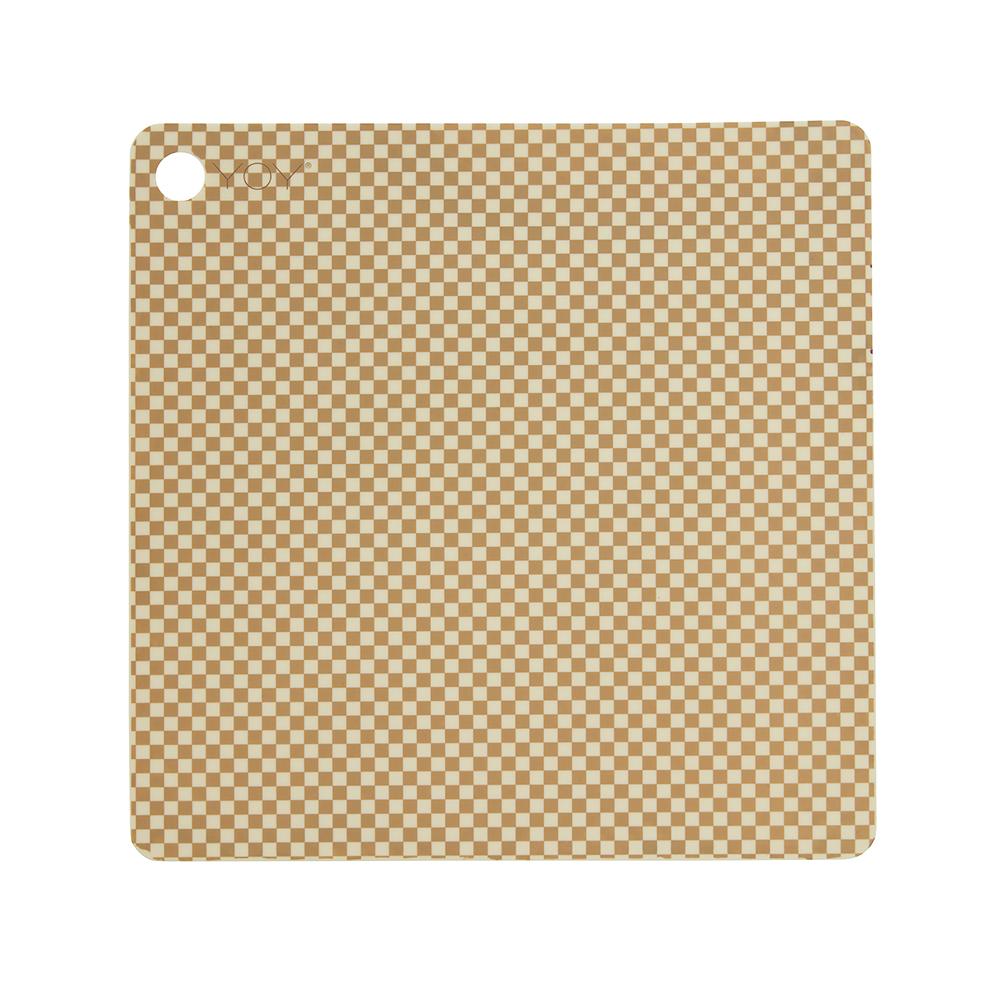 Placemat Checker Pack Of 2 Vanilla 1