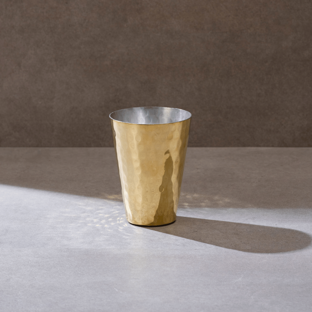 Brass Glass (S) ( set of 2 in gift box ) P-TAL: Traditional Kitchenware and Drinkware