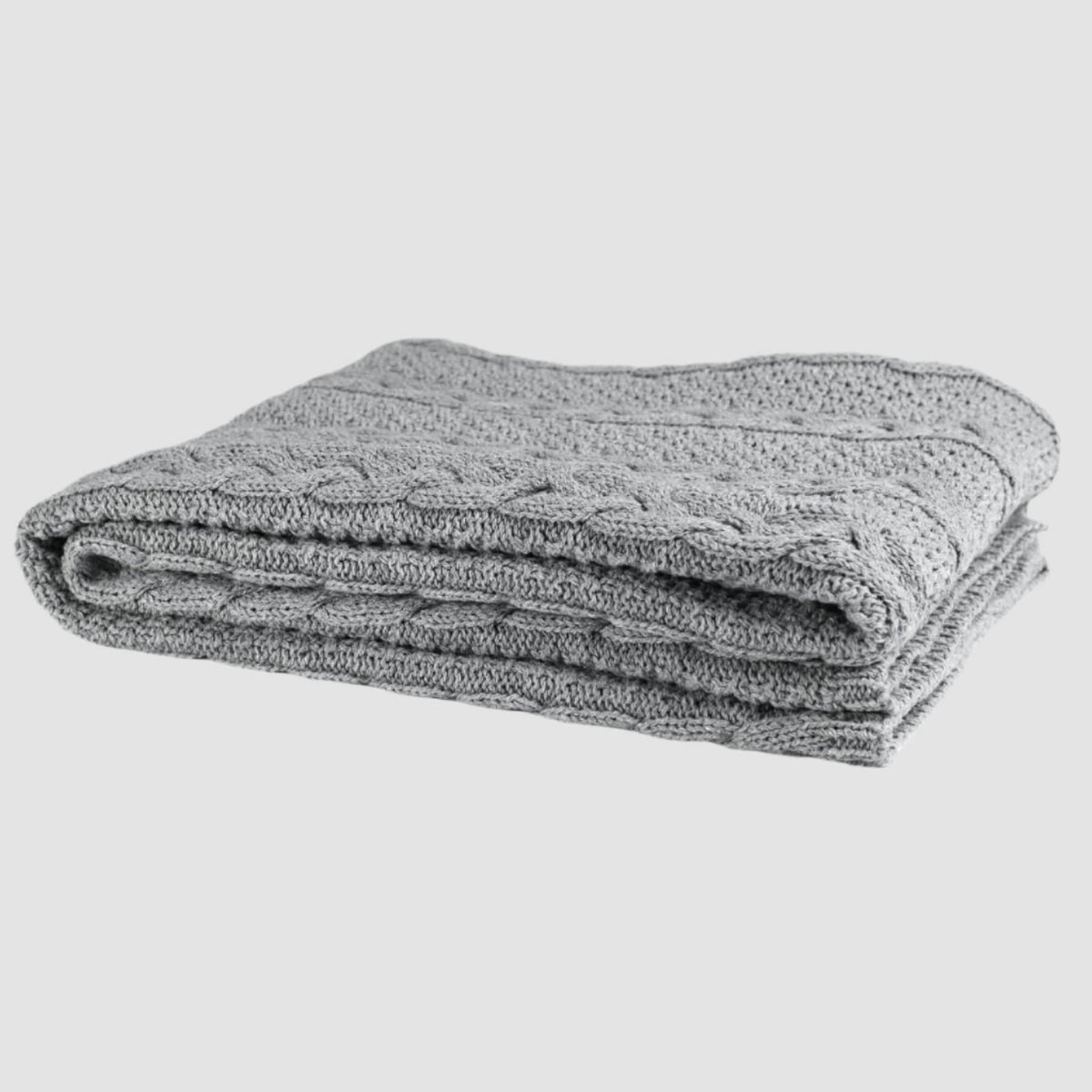 in2green Eco Throw Textured Sustainable Knit Throw Blanket - Chunky Cable 655646730493 BLCC1