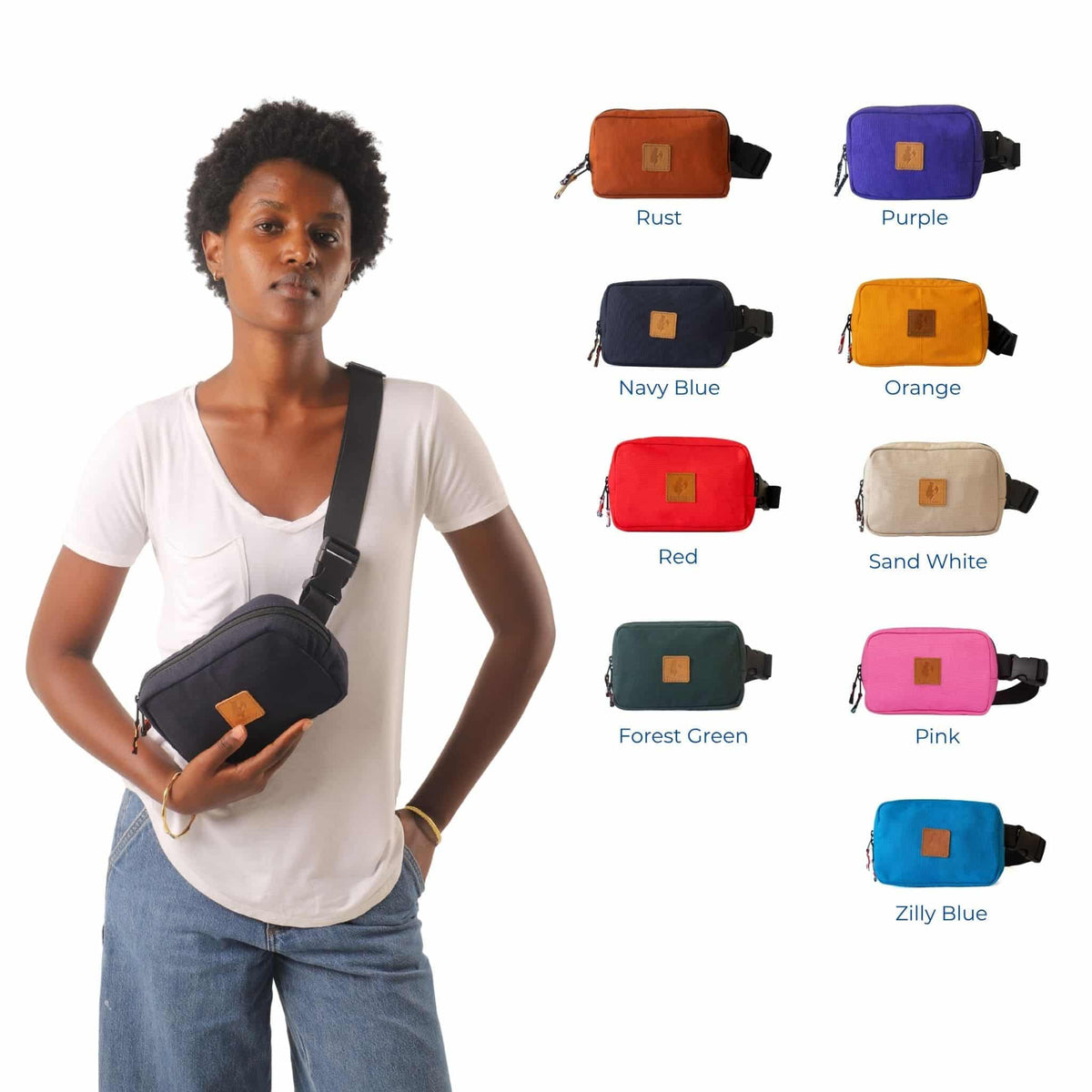 Canvas Crossbody Belt Bag Pouch, The Everywhere Belt Bag #color_navy