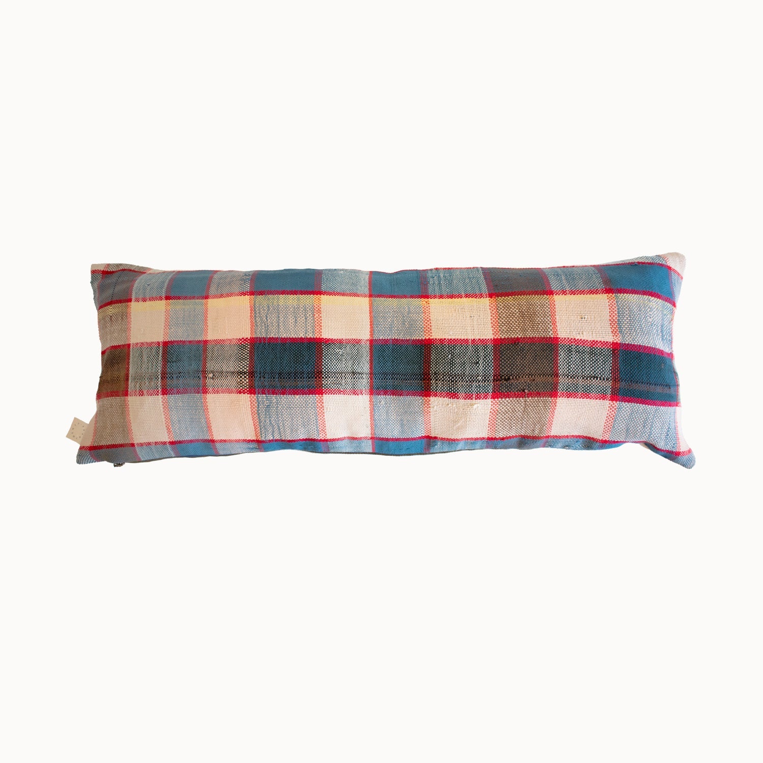 Nonna Upcycled Blue Plaid Pillow - Apartment F