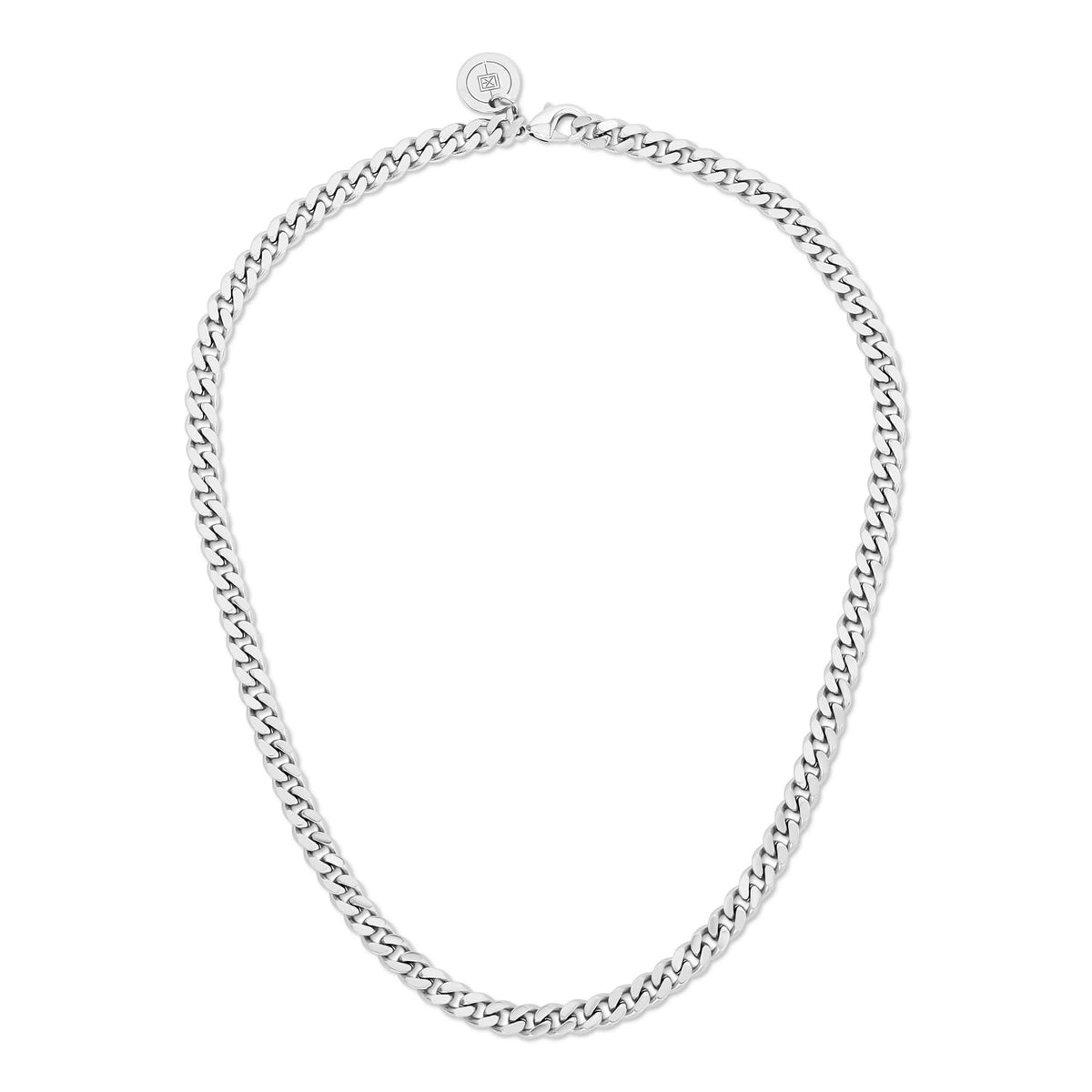 Silver curb chain necklace for men, stylish Micro Link Curb Chain Necklace vibe