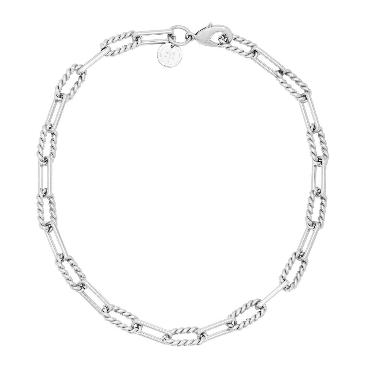 Silver chain-link bracelet from the Enzo Necklace collection, stylish and sleek accessory