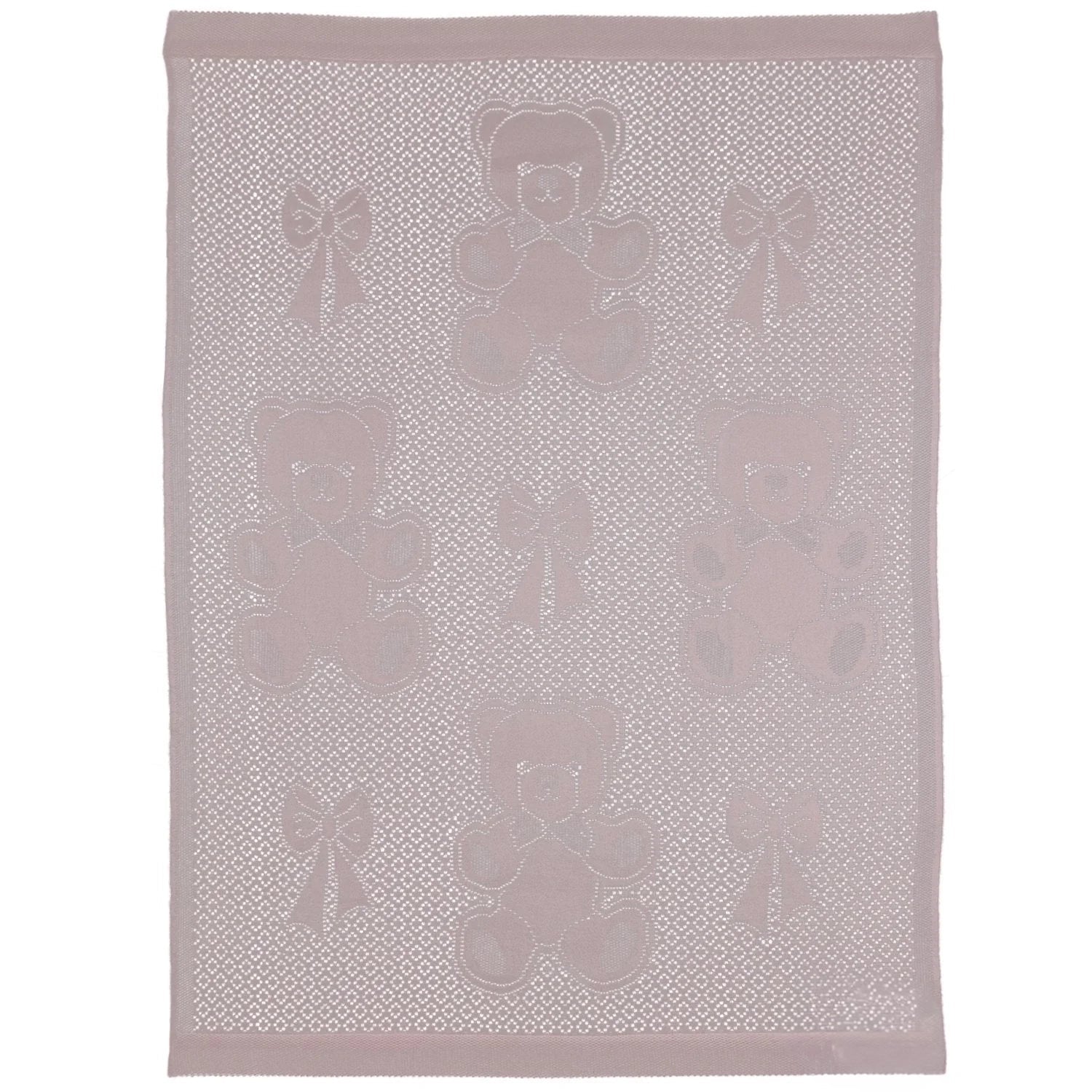 Southampton Home Lace Weave Bears & Bows Baby Blanket ~ Pink ~-Gifts-[bar code]-Prince of Scots