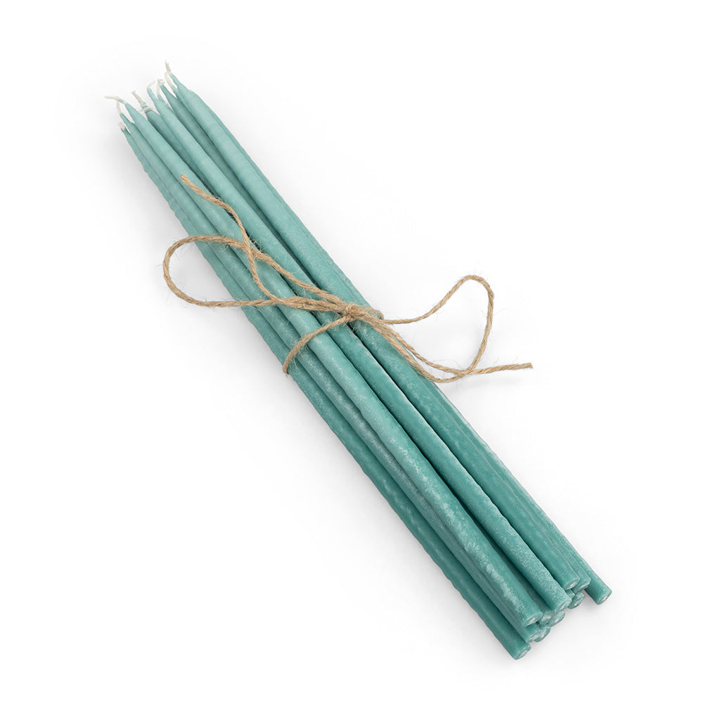 Thin Taper Candles - Beryl Green
