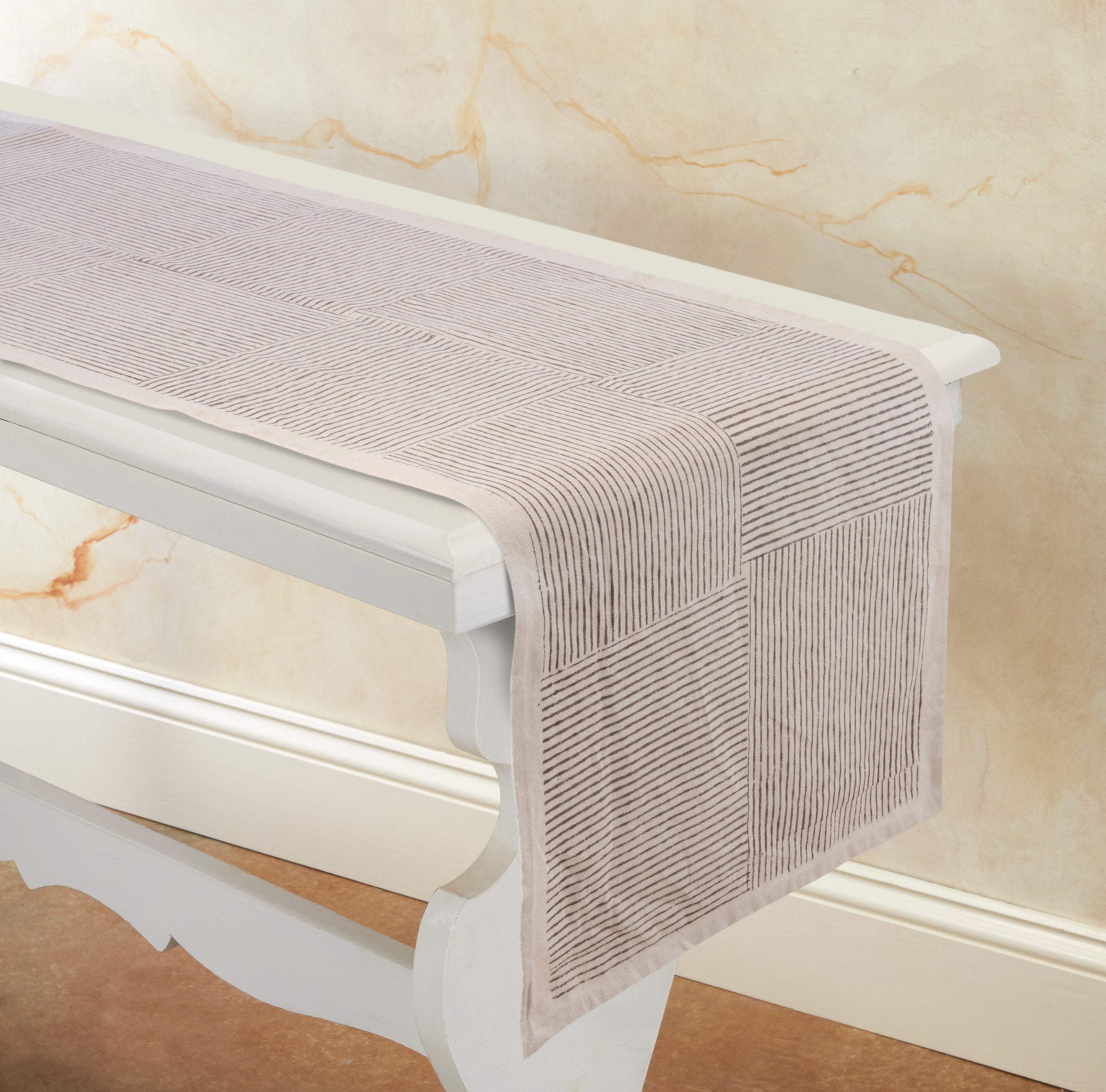 Hand Block Printed Cotton Table Runner & Placemats | Fair Trade | VILLA