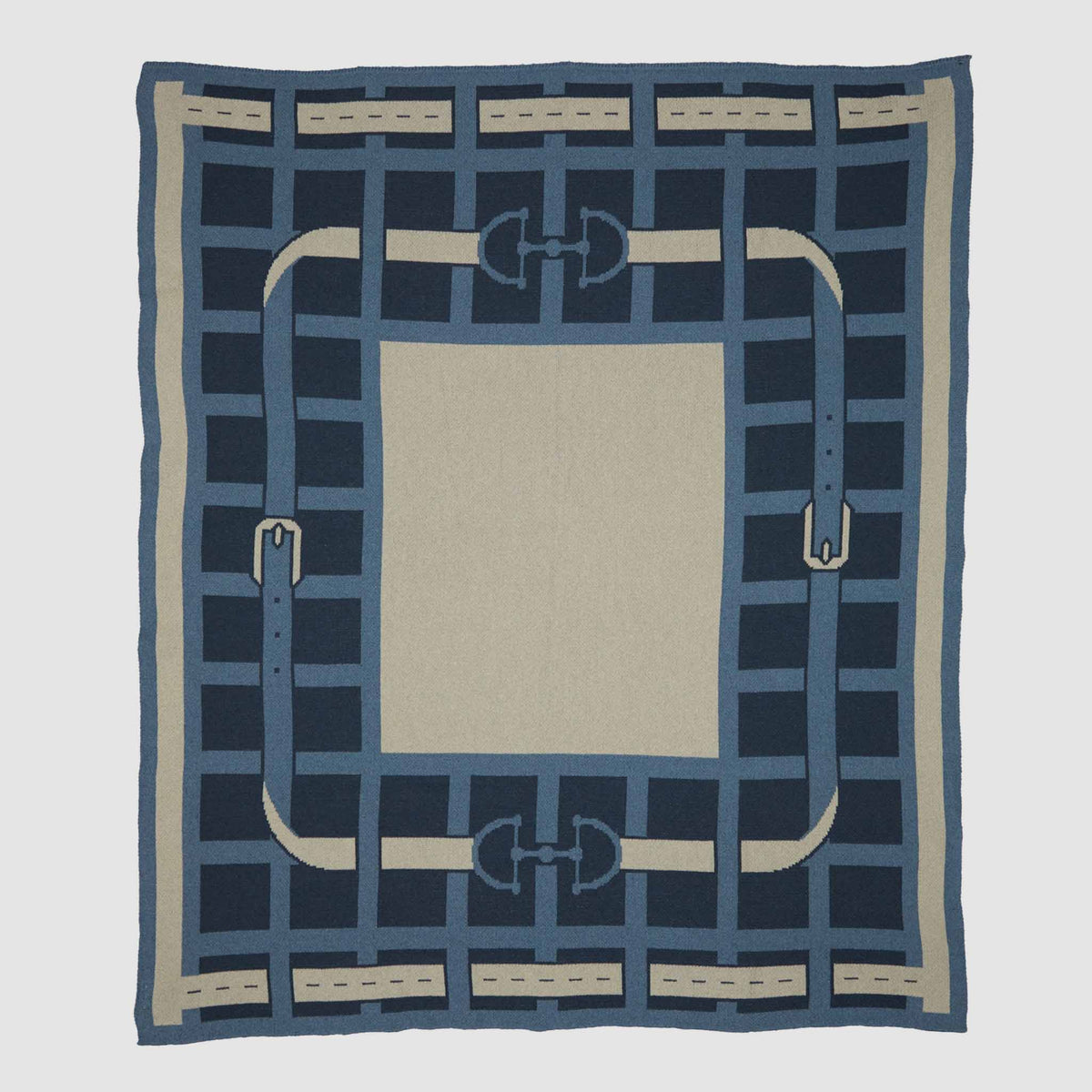 In2Green Eco Throw Cotton Sustainable Knit Throw Blanket - Equestrian Lattice 601570192418 BL01ELT1