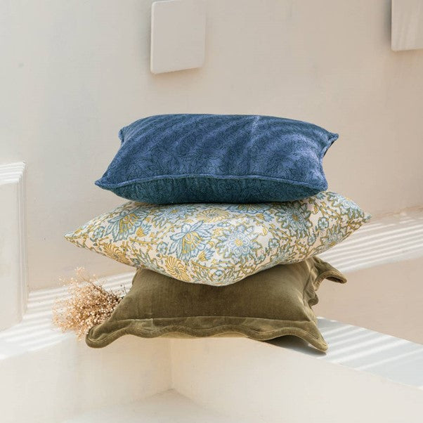 Bloom Blockprint Pillow Cover - Thumbnail 5