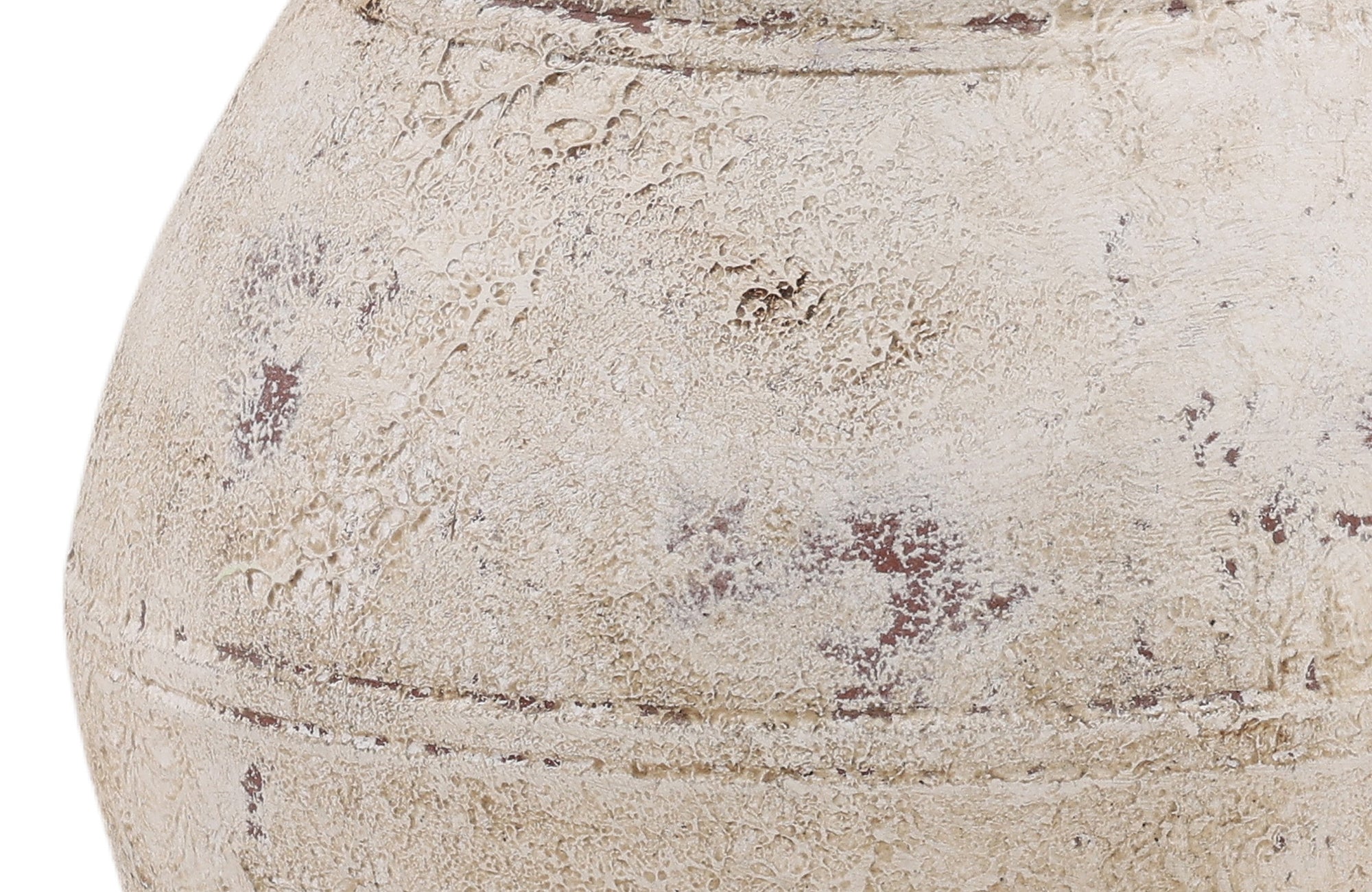 Elara Distressed Ceramic Decorative Vase - Antique Brown