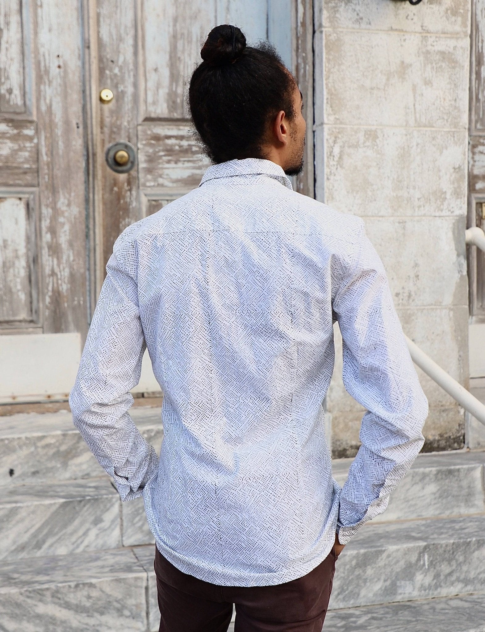 Avery Organic Cotton Men's Button Down Shirt - Passion Lilie