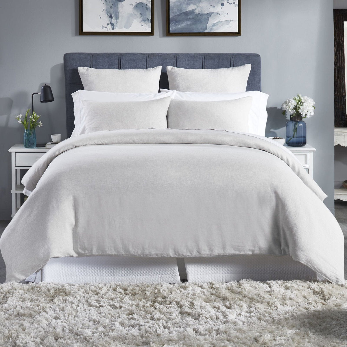 DT-037-10692_2|Crisp white pure cotton duvet cover, perfect for a serene and elegant bedroom. Soft, breathable, hotel-quality bedding.