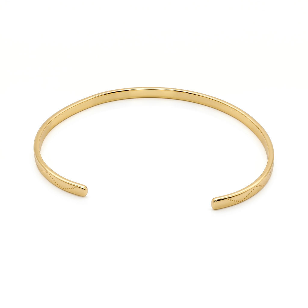 Engraved Brass Cuff Bracelet | Rubi EcoDunia