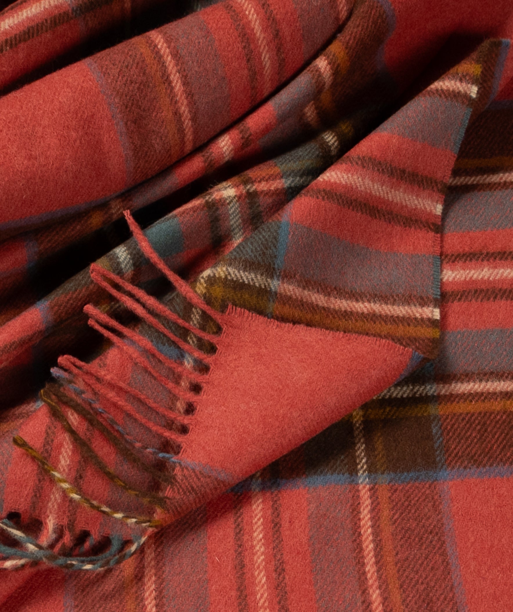 Prince of Scots Merino Wool Throw ~ Antique Royal Stewart ~-Throws and Blankets-[bar code]-Prince of Scots