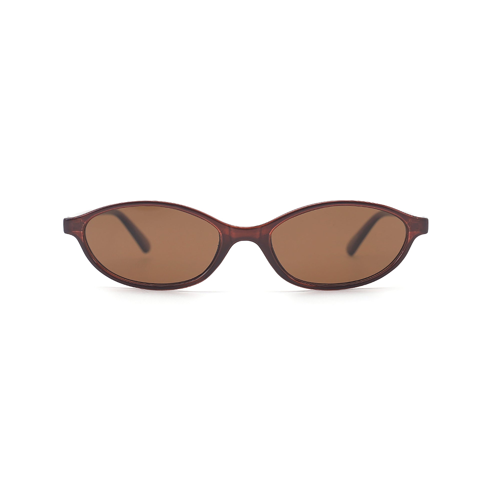 SAD Eyewear Celeste oval sunglasses in tobacco with polarized bronze UV protection lenses