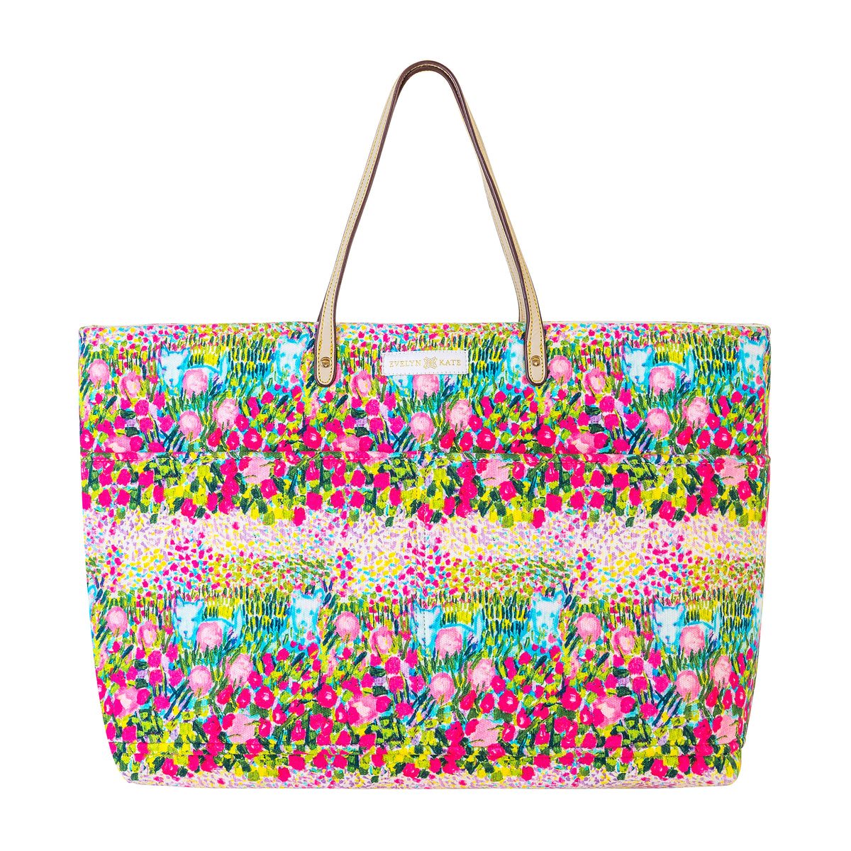 Westie Original Canvas Tote with Leather Straps