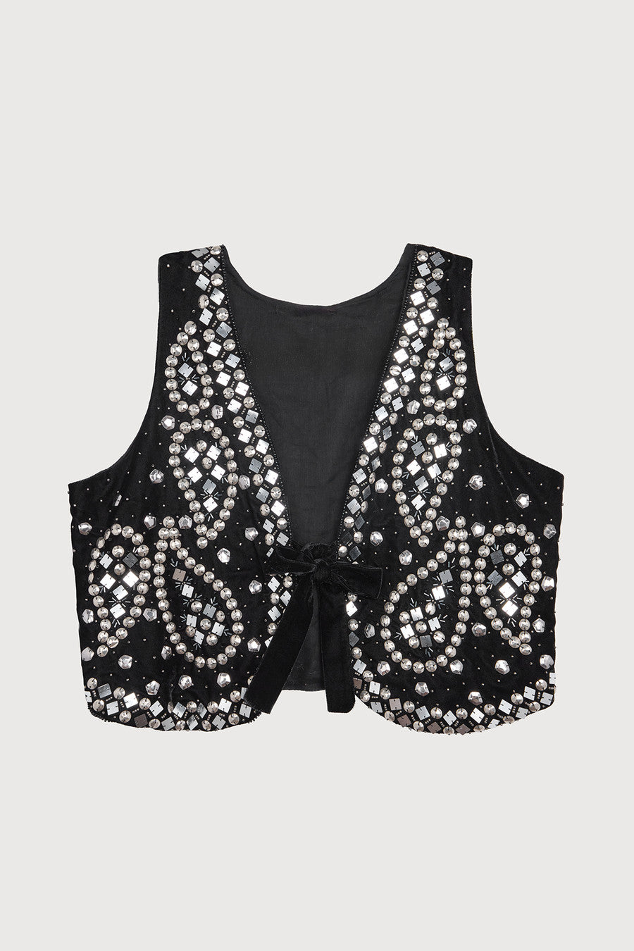 Studded Velvet Vest