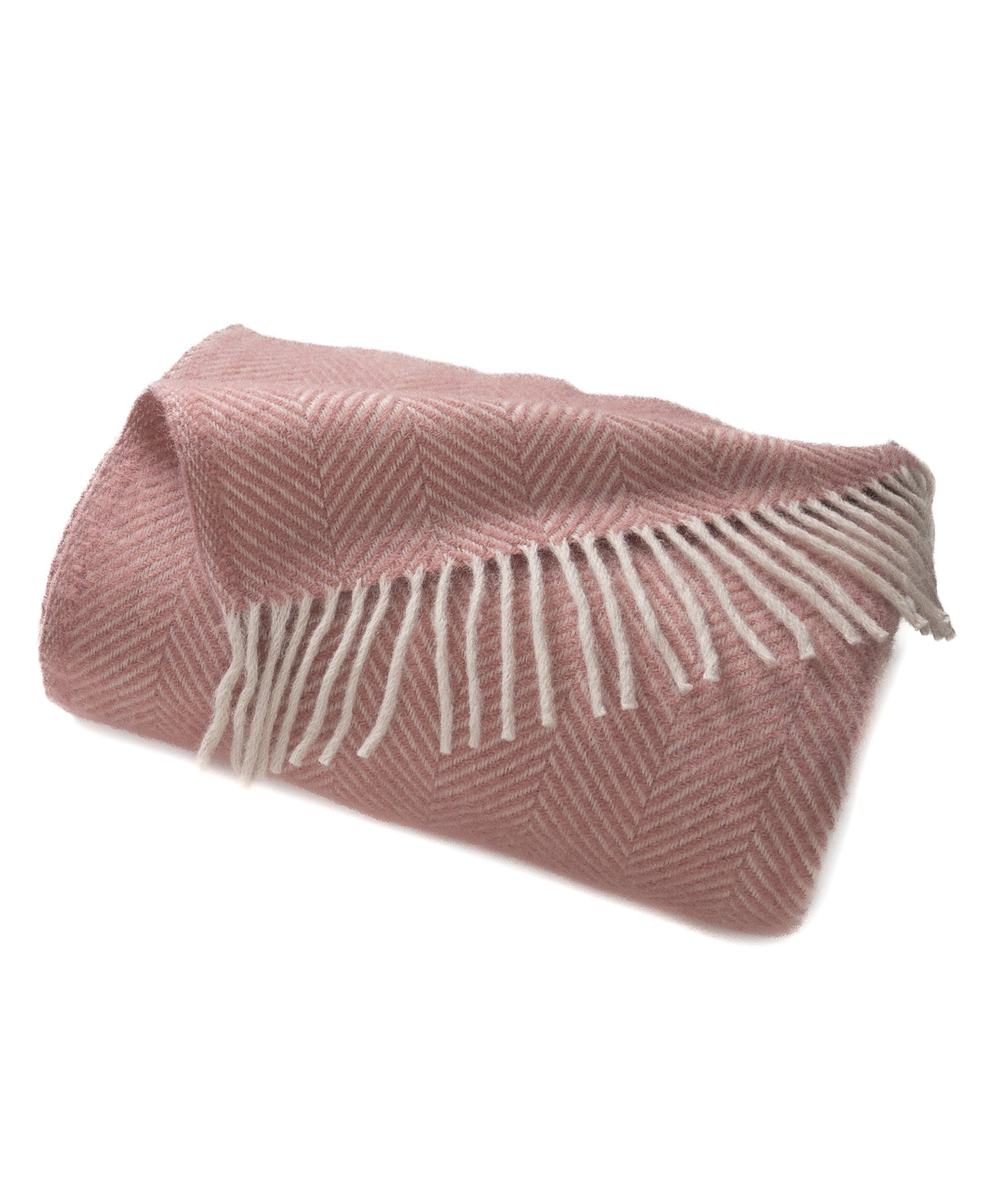 Highland Tweeds Herringbone Pure New Wool Throw ~ Beach Coral ~-Throws and Blankets-[bar code]-Prince of Scots
