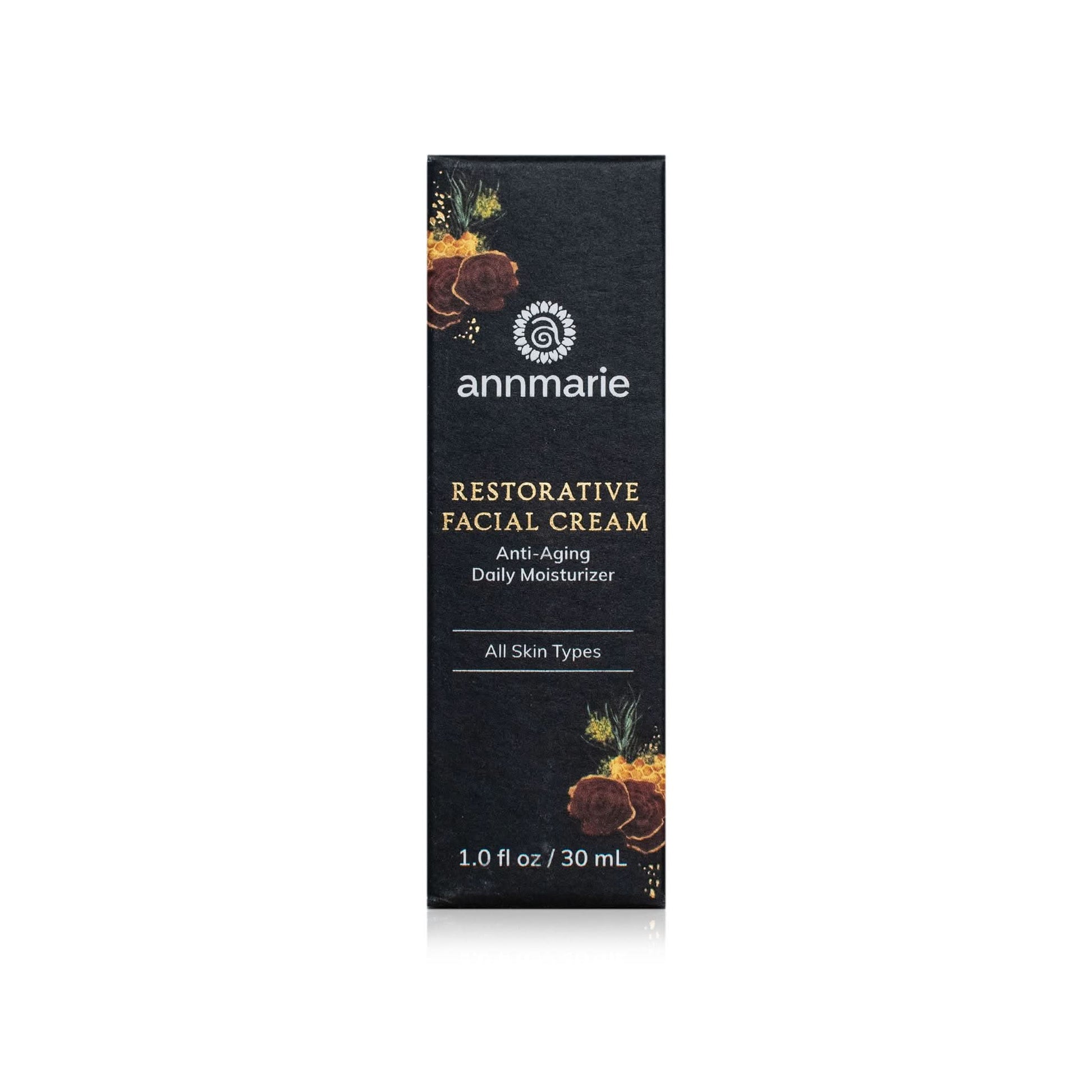 Restorative Facial Cream anti-aging daily moisturizer product box on a clean white background